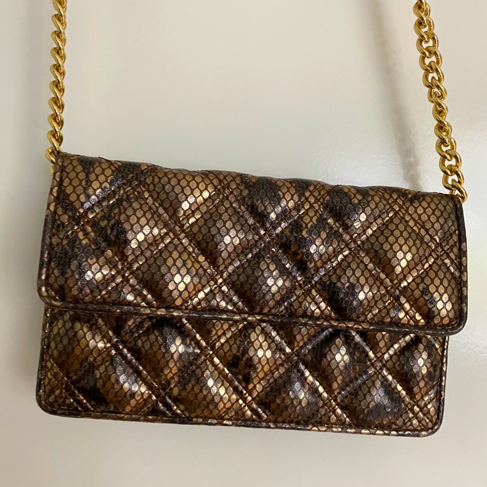 Gold snakeskin Marc Jacobs wallet bag